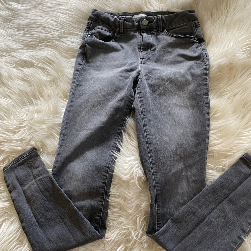 Womens size 24 black washed skinny jeans with stretch